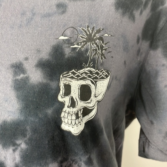 W X Y Z Mfg. Co. Tie Dye Black T-Shirt Skull Size Large - Picture 3 of 9